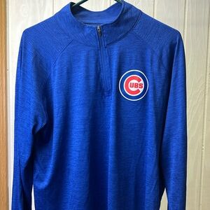 Chicago Cubs 3/4 zip Majestic light weight Mens top